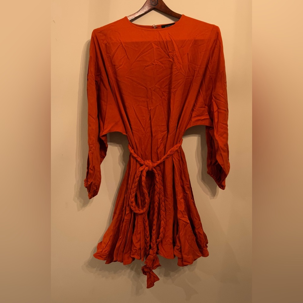 Storia, rust orange dress, Medium